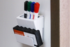 Ghent Prest Glass Mobile Whiteboard - Included Universal Holder w/ Markers and Eraser