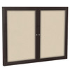 Bronze Aluminum Frame Enclosed Fabric Bulletin Board - Ghent PB_F