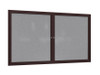 Bronze Aluminum Frame Enclosed Fabric Bulletin Board - Ghent PB_F