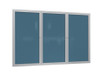 Indoor-Outdoor Enclosed Vinyl Bulletin Board with Satin Aluminum Frame - Ghent PA_VX