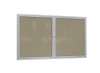 Ghent Indoor-Outdoor Enclosed Aluminum Frame Vinyl Bulletin Board