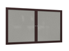 Ghent Indoor-Outdoor Enclosed Aluminum Frame Vinyl Bulletin Board