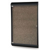 Ghent Silhouette Enclosed Cork Bulletin Board - Black Aluminum Frame