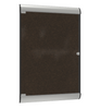 Ghent Silhouette Enclosed Cork Bulletin Board - Satin Aluminum Frame