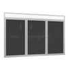 Ghent Indoor-Outdoor Enclosed Aluminum Headliner Frame Vinyl Letterboard