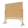 Ghent Reversible Wood Frame Cork Bulletin and Non-Magnetic Whiteboard - WRMK34
