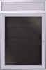 Enclosed Flannel Letterboard with Satin Aluminum Headliner Frame - Ghent PAB