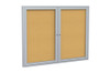 Ghent Enclosed Aluminum Frame Cork Bulletin Board