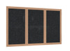 Ghent Enclosed Wood Frame Recycled Rubber Bulletin Board