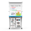 Modular Whiteboard Teacher Easel with Storage- Luxor MBSRWSTN