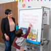 Modular Whiteboard Teacher Easel with Storage- Luxor MBSRWSTN