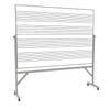 Ghent Reversible Aluminum Frame Music Staff Magnetic Porcelain Whiteboard - GARM1M146