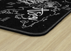 Black and White Collection Modern World Map Carpet - Flagship FA1559