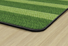Cozy Basketweave Stripes Green Carpet - Flagship FA1007