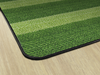 Cozy Basketweave Stripes Green Carpet - Flagship FA1007