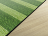 Cozy Basketweave Stripes Green Carpet - Flagship FA1007