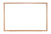 Wood Framed Magnetic Porcelain Whiteboard - Ghent M1W-23-1 