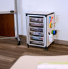 Modular Classroom Storage Cabinet Single Module with 6 Small Bins - Luxor MBS-STR-11-6S 