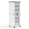 Modular Classroom Storage Cabinet Two Stacked Modules with 6 Large Bins - Luxor MBS-STR-12-6L