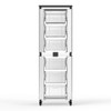 Modular Classroom Storage Cabinet Two Stacked Modules with 6 Large Bins - Luxor MBS-STR-12-6L