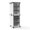 Modular Classroom Bookshelf Narrow Stacked Modules with Casters and Tabletop - Luxor MBSCB06