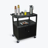 Large Coffee Cart with Cabinet - Luxor HE40C-B
