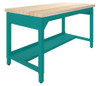 Fab-Lab Workbench with Maple Butcher Block Top with Shelf