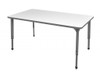 Apex Adjustable Height Rectangle Dry Erase Student Table with Light Duty Melamine Top - Marco 