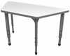 Apex Adjustable Height Trapezoid Dry Erase Student Table with Light Duty Melamine Top - Marco