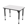 Premier Rectangle Adjustable Height Student Desk with Dry Erase Melamine Top - Marco