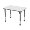 Premier Rectangle Adjustable Height Student Desk with Dry Erase Melamine Top - Marco