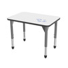 Premier Rectangle Adjustable Height Student Desk with Dry Erase Melamine Top - Marco