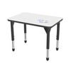 Premier Rectangle Adjustable Height Student Desk with Dry Erase Melamine Top - Marco