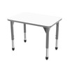 Premier Rectangle Adjustable Height Student Desk with Dry Erase Melamine Top - Marco