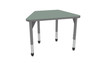 Premier Trapezoid Adjustable Height Student Desk with Dry Erase Melamine Top - Marco