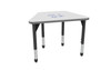 Premier Trapezoid Adjustable Height Student Desk with Dry Erase Melamine Top - Marco