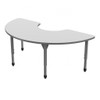 Premier Adjustable Height Half Moon Dry Erase Table with Light Duty Melamine Top - Marco