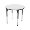 Premier Adjustable Height Round Dry Erase Table with Light Duty Melamine Top - Marco