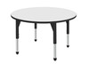 Premier Round Adjustable Height Table with Dry Erase Melamine Top - Marco