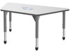 Premier Trapezoid Adjustable Height Table with Dry Erase Melamine Top - Marco