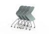 LimeLite Four Leg Nesting Armless Chair with Casters - KI LLA100