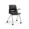 LimeLite Four Leg Nesting Cantilever Arm Chair with Casters - KI LLA111