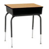 Open Front Adjustable Height Desk - Kensington Maple Laminate - Scholar Craft Quick Ship QS2200KM