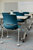 LimeLite Armless Four Leg Stack Chair with Casters - KI LL2100