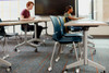 LimeLite Armless Four Leg Stack Chair with Casters - KI LL2100