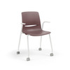 LimeLite Four Leg Stack Cantilever Arm Chair with Casters - KI LL2111