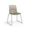 LimeLite Sled Base Armless Stack Chair with Upholstered Seat