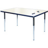 Rectangle Dry Erase Table with Modern Classic Legs - Allied CLS0000DE-QS 