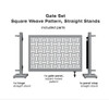Square Weave Straight Stands Gate Set - SelectSpace Partitions - GS101