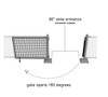 Square Weave Straight Stands Gate Set - SelectSpace Partitions - GS101